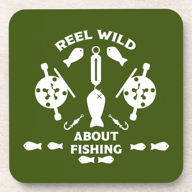 Salmon fishing Canada Beverage Coaster (Front)