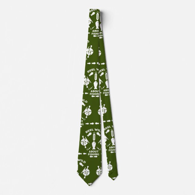 Salmon fishing Canada Neck Tie (Front)