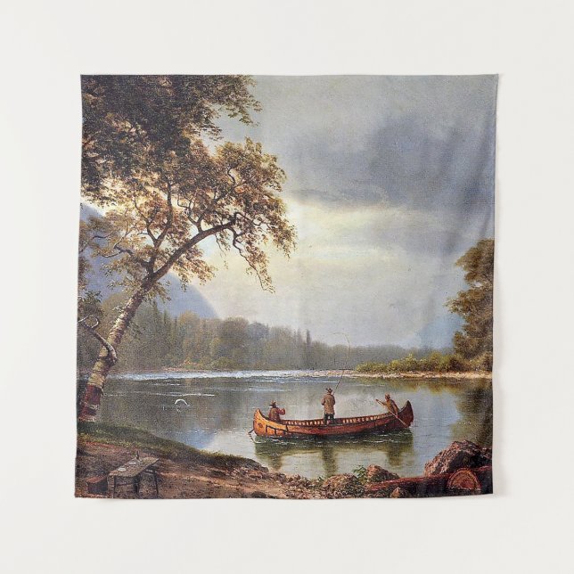 Salmon Fishing on the Cascapediac Albert Bierstadt Tapestry (Front)
