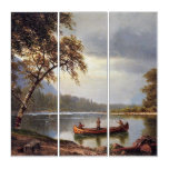 Salmon Fishing on the Cascapediac Albert Bierstadt Triptych