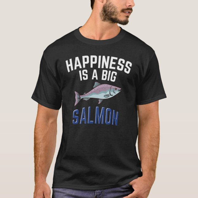 Salmon Fishing Seasoning Fish Hunting T-Shirt (Front)