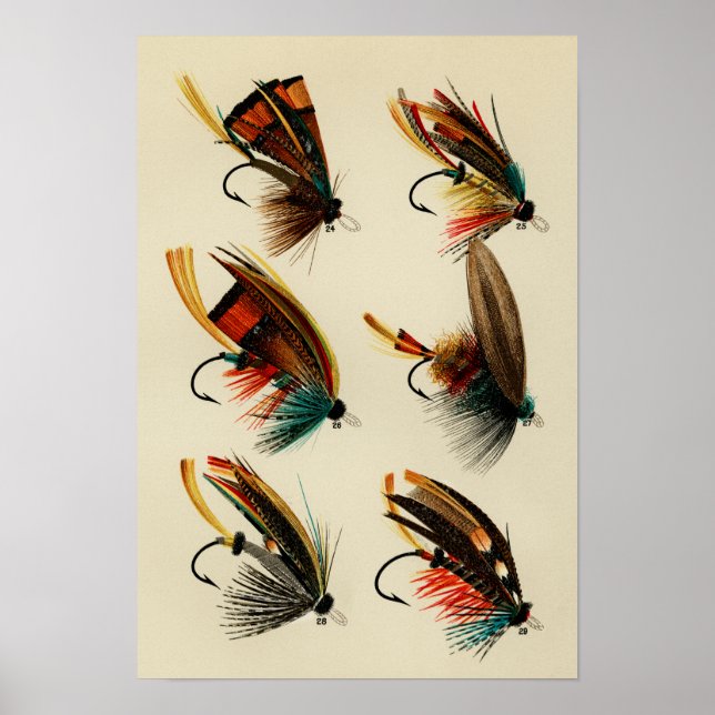 Salmon Flies 24 to 29 Vintage Poster (Front)