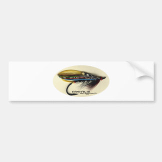 Salmon Fly- Black Doctor feather wing Bumper Sticker