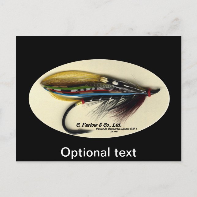 Salmon Fly- Black Doctor feather wing Postcard (Front)