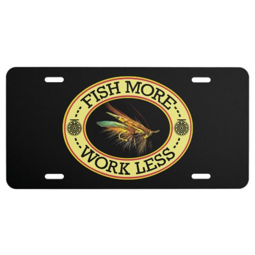 Salmon Fly Fishing License Plate