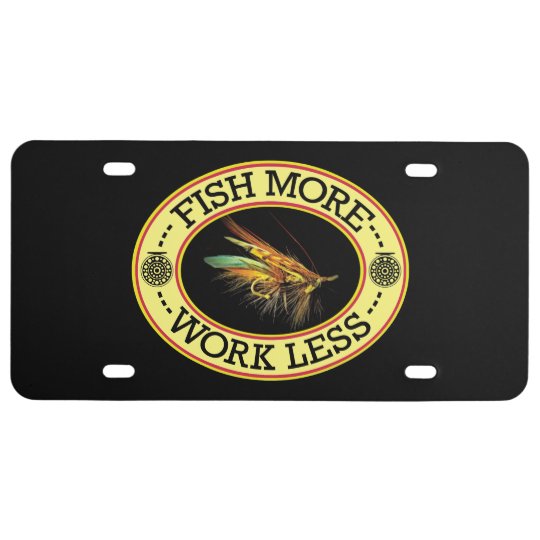 Salmon Fly Fishing License Plate