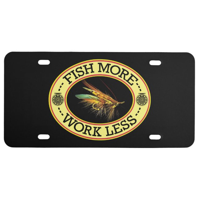 Salmon Fly Fishing License Plate (Front)