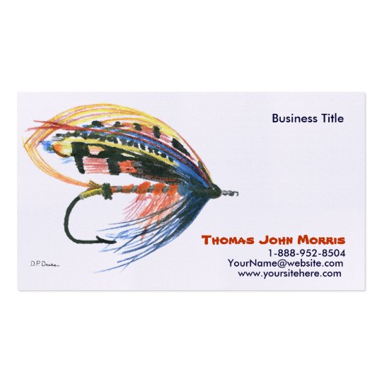 Salmon Fly fishing Lure Business Card Zazzle