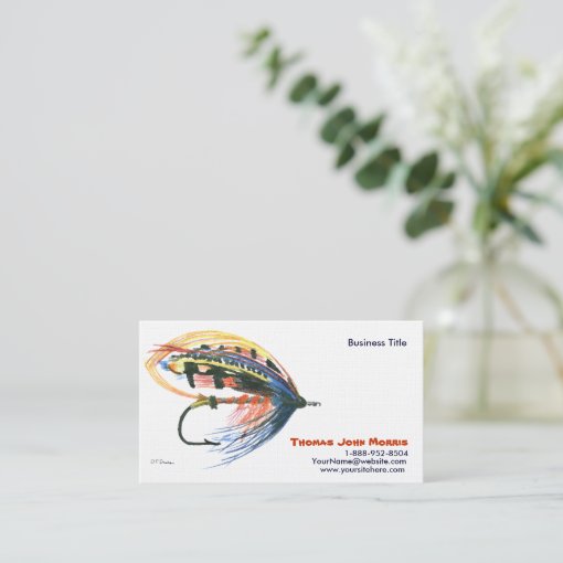 Salmon Fly fishing Lure Business Card Zazzle