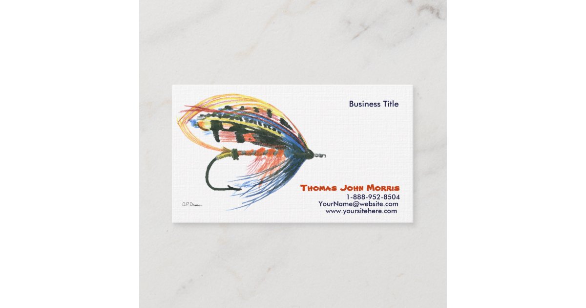 Salmon Fly fishing Lure Business Card Zazzle