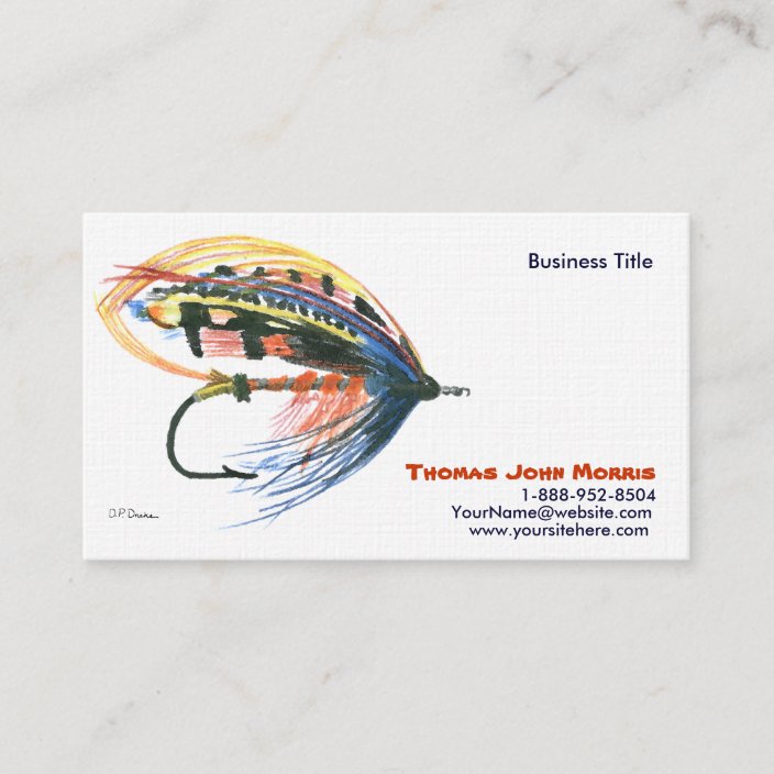Salmon Fly fishing Lure Business Card