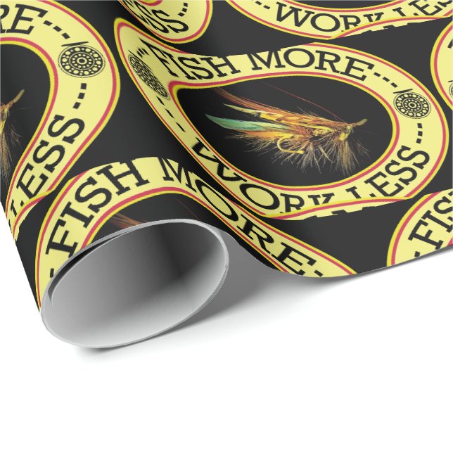 Salmon Fly Fishing Wrapping Paper (Roll Corner)