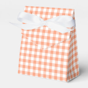 Salmon Gingham Favor Boxes