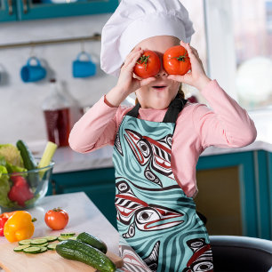 Salmon Haida Art Spirit Pacific Northwest Native Apron