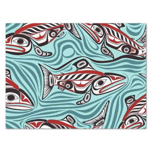 Salmon Haida Art Spirit Pacific Northwest Native Tissue Paper