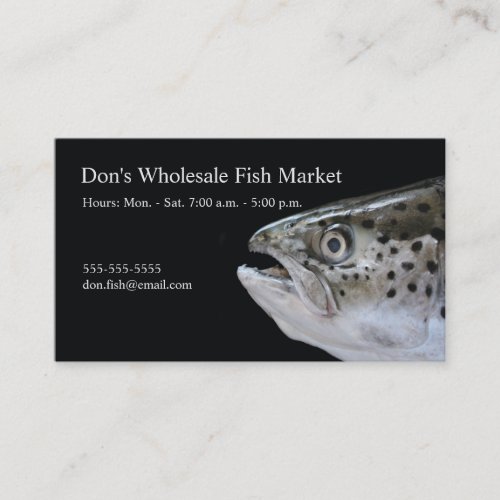 Salmon head business card