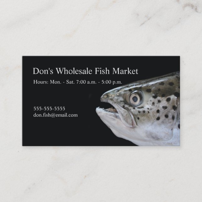 Salmon head business card (Front)
