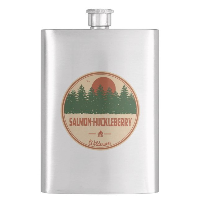 Salmon-Huckleberry Wilderness Flask (Front)