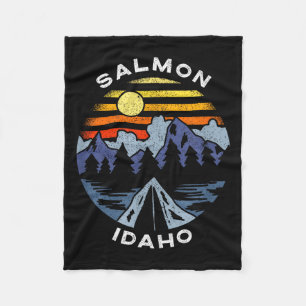 Salmon idaho mountains vacation camping souvenir fleece blanket