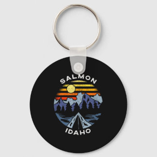 Salmon idaho mountains vacation camping souvenir keychain