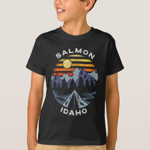 Salmon Idaho Mountains Vacation Camping Souvenir T-Shirt