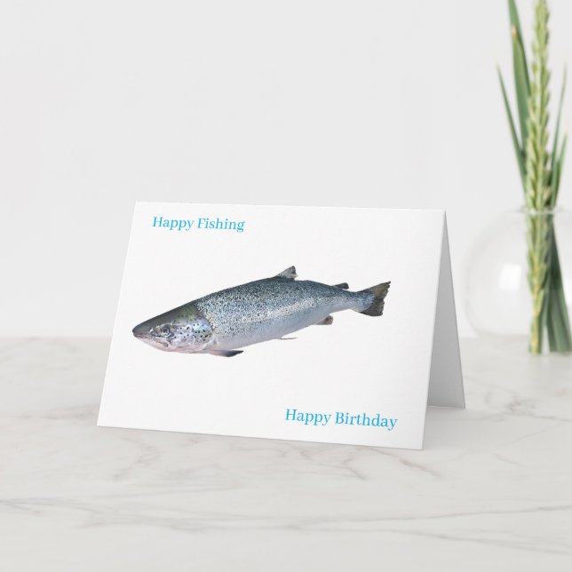 Salmon image for Birthday  greeting card (Front)