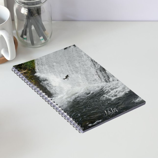 Salmon Jumping Waterfall Notebook (In Situ)