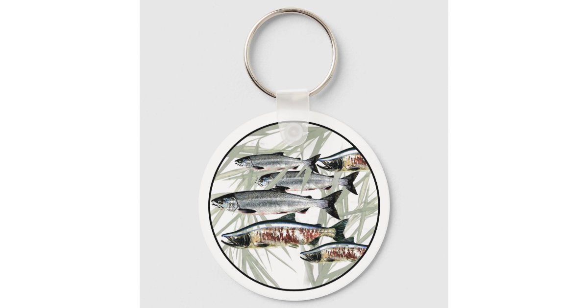 Salmon Keychain Zazzle