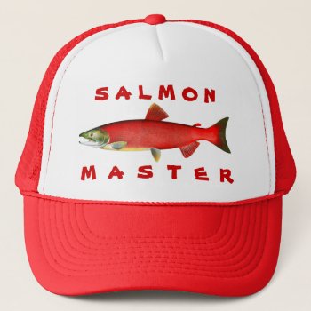 Salmon Master Trucker Hat by BostonRookie at Zazzle
