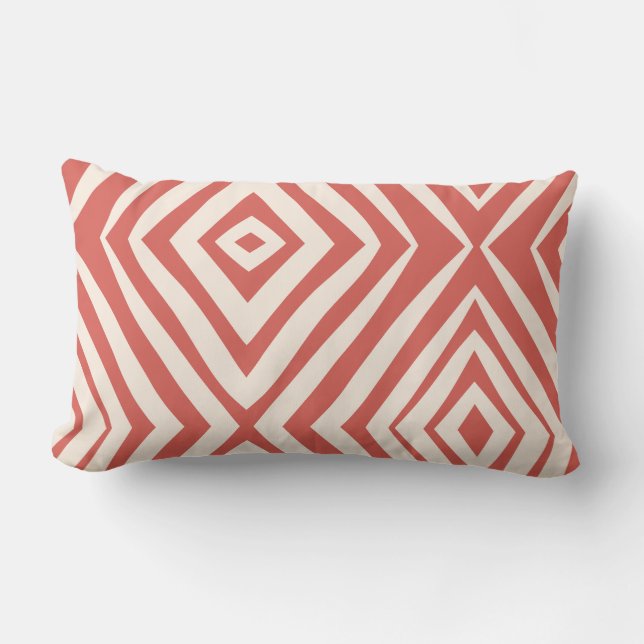 Salmon Modern Simple Lumbar Pillow (Front)