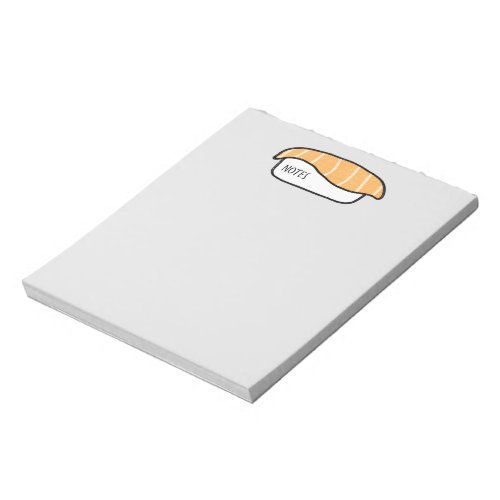 Salmon Nigiri Sushi  Cute Food Illustration Notepad