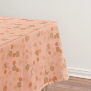Salmon, peach and Persian Orange polka dots Tablecloth