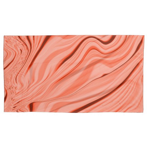 Salmon peach coral and pink mix wavy pillow case