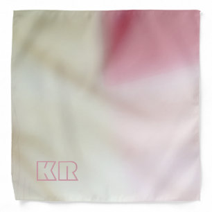 Salmon pink and satin-look with your initials bandana
