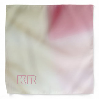 Salmon pink and satin-look with your initials bandana