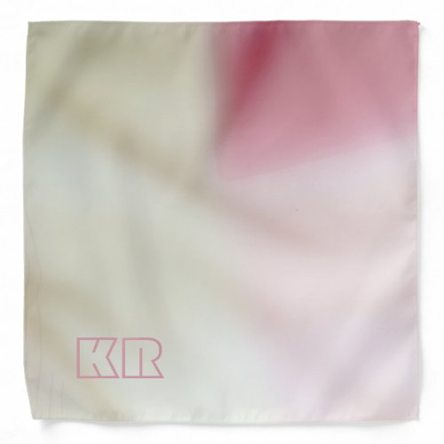 Salmon pink and satin-look with your initials bandana