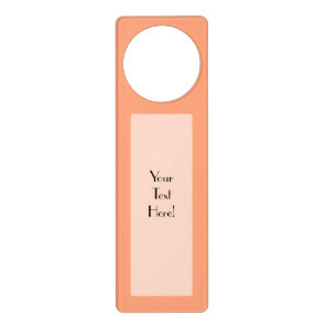 Salmon Pink color accent customizable Door Hanger