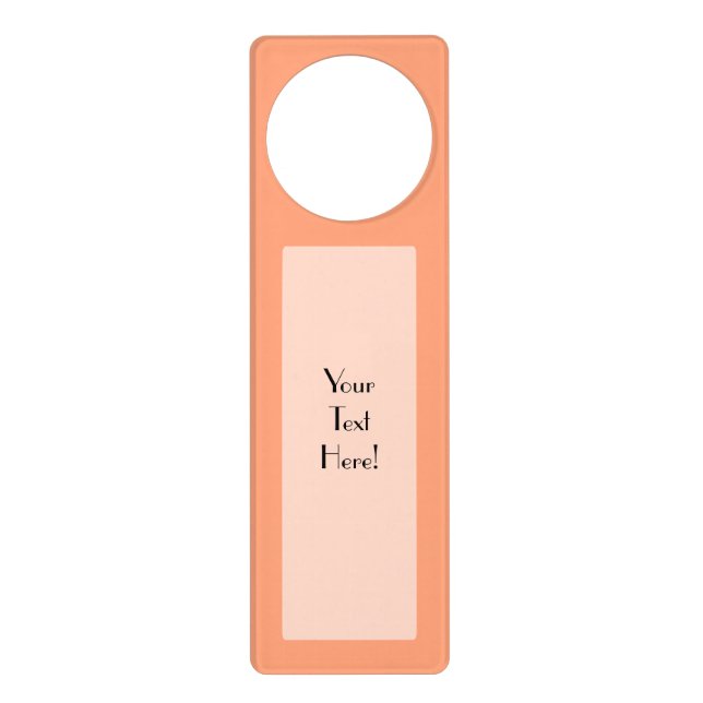 Salmon Pink color accent customizable Door Hanger (Front)