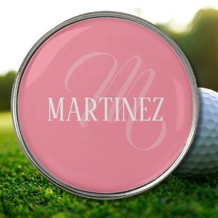 Salmon Pink Elegant Personalized Name Club Divot Tool