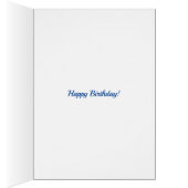 Salmon Pink Geraniums on Deep Blue, 65th Birthday (Inside (Right))