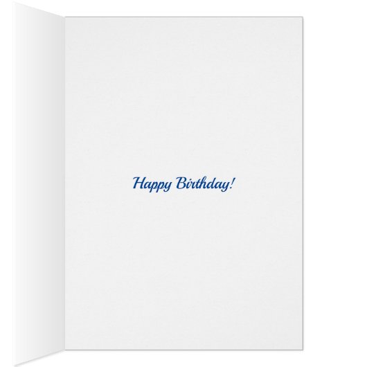 Salmon Pink Geraniums on Deep Blue, 85th Birthday (Inside (Right))