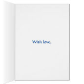 Salmon Pink Geraniums on Deep Blue, Special Aunt (Inside (Right))