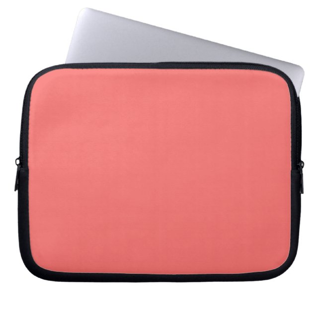 Salmon Pink Laptop Sleeve (Front)