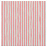 Salmon Pink &amp; Light Gray Wonky Stripes Fabric