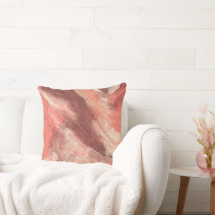 Salmon Pink Sand Throw Pillow