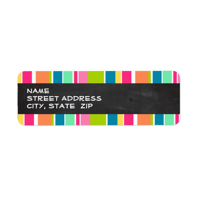 Salmon Pink & Seafoam Green; Vintage Chalkboard Label (Front)