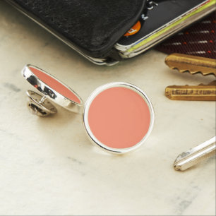 Salmon Pink Solid Color Trendy Color Lapel Pin