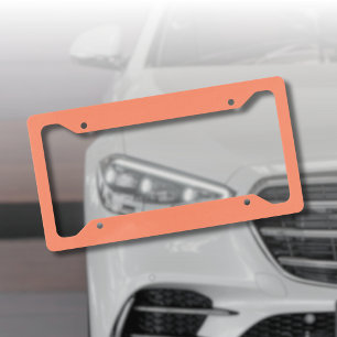 Salmon Pink Solid Color Trendy Color License Plate Frame