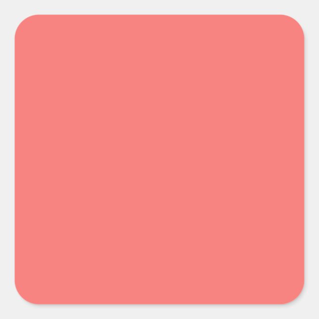 Salmon Pink Square Sticker (Front)