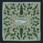 Salmon PNW Nature Fir Ferns Berries Foraging Feast Bandana<br><div class="desc">Hope you like this design. Add your own text or change the colors. Check my shop for more matching items like kitchen towels,  pillows,  stickers,  mugs,  cards,  as well as other patterns. 
Thanks for shopping with me! if you'd like something custom let me know!</div>